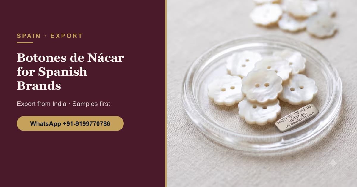 Botones de Nacar from India: Natural Shell Buttons for Spanish Fashion Brands and Haberdashery Distributors
