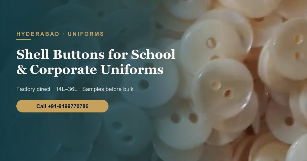 Uniform Buttons Supplier in Hyderabad: Shell Buttons for School, Hospital and Corporate Uniforms