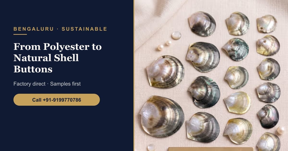 Replacing Polyester Buttons with Natural Shell: A Guide for Sustainable Fashion Brands in Bengaluru