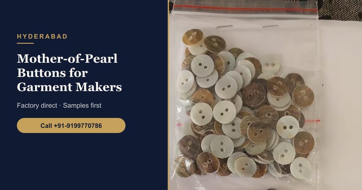 Mother-of-Pearl and Shell Buttons for Hyderabad Garment Manufacturers and Designers