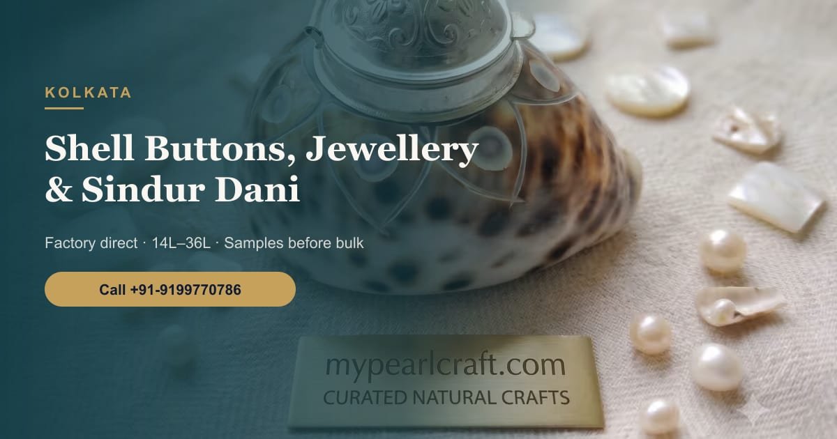 Shell Buttons, Jewellery and Sindur Dani Delivered to Kolkata