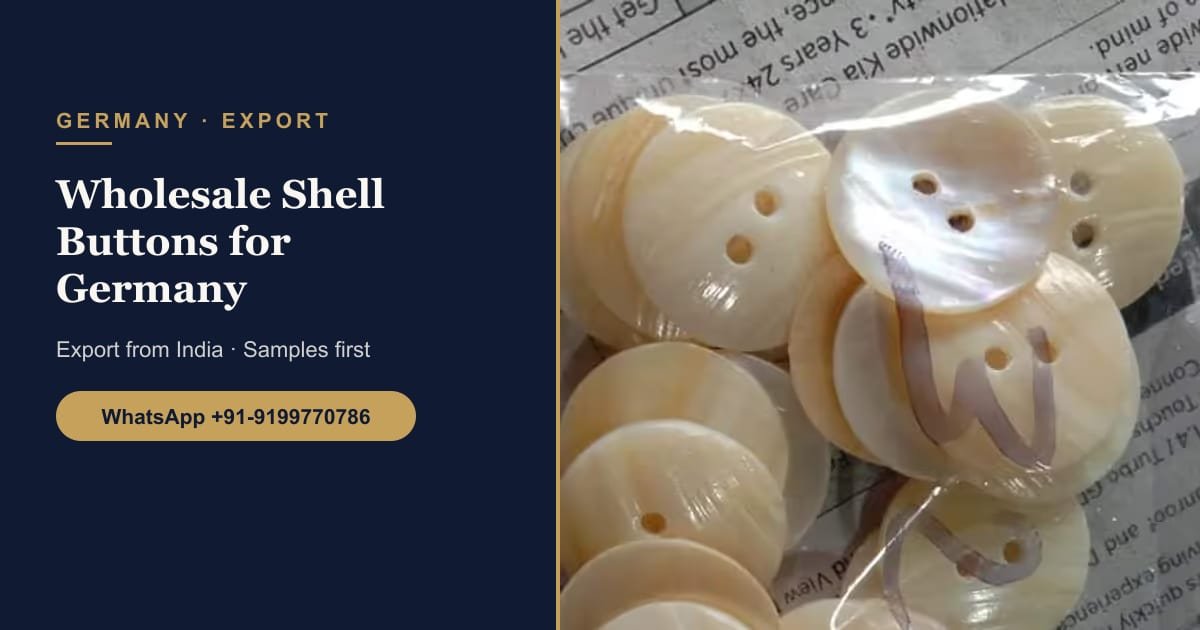 Wholesale Natural Shell Buttons from India for Germany