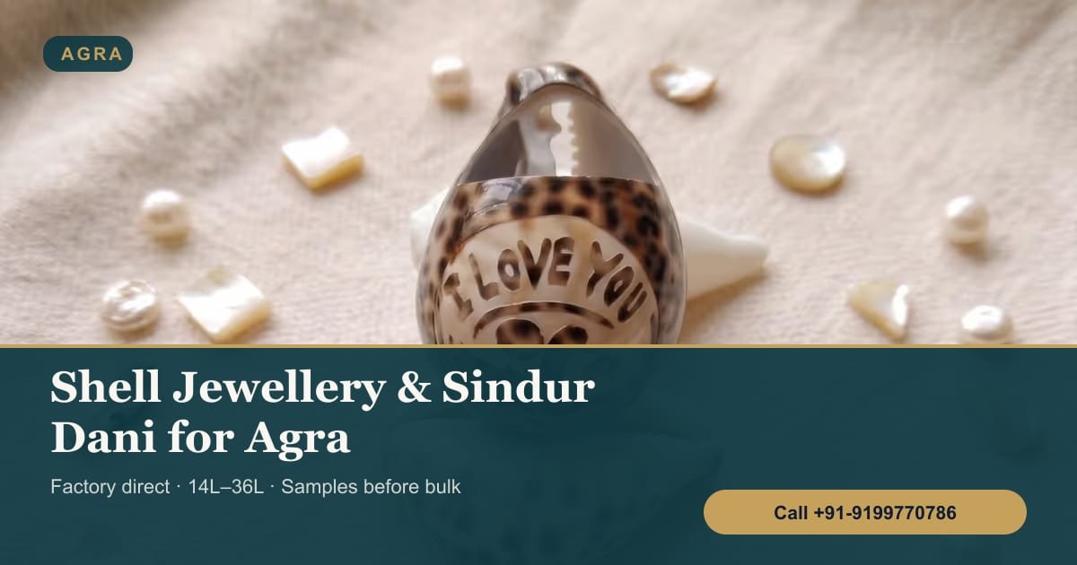 Natural Shell Buttons & Jewellery — Delivering to Agra