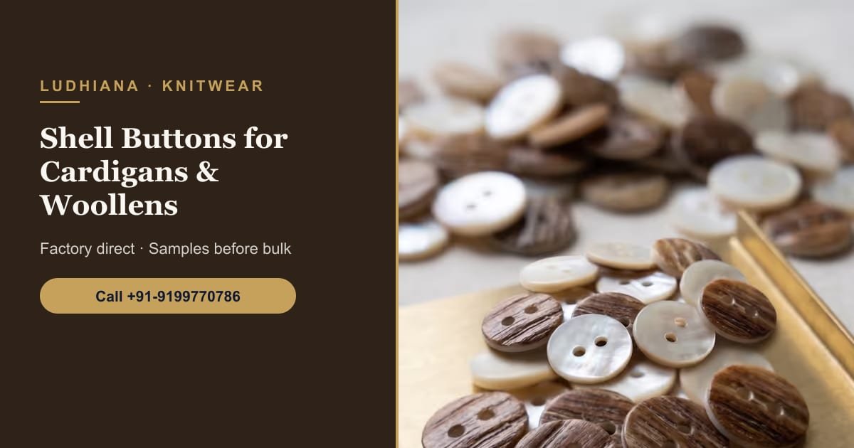 Shell Buttons for Ludhiana Knitwear: Cardigans, Woollen Jackets and Premium Hosiery