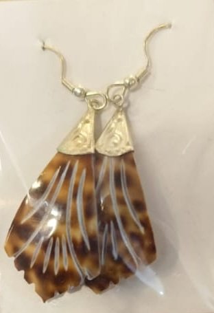 Cowrie Shell Drop Earrings