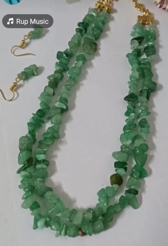 Green Rani Beat Necklace Set